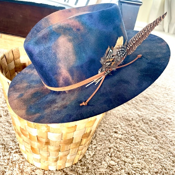 RARE HTF 👀 Stetson Retrograde Hat ✨🪐 7 1/4 Sz L - Picture 2 of 5